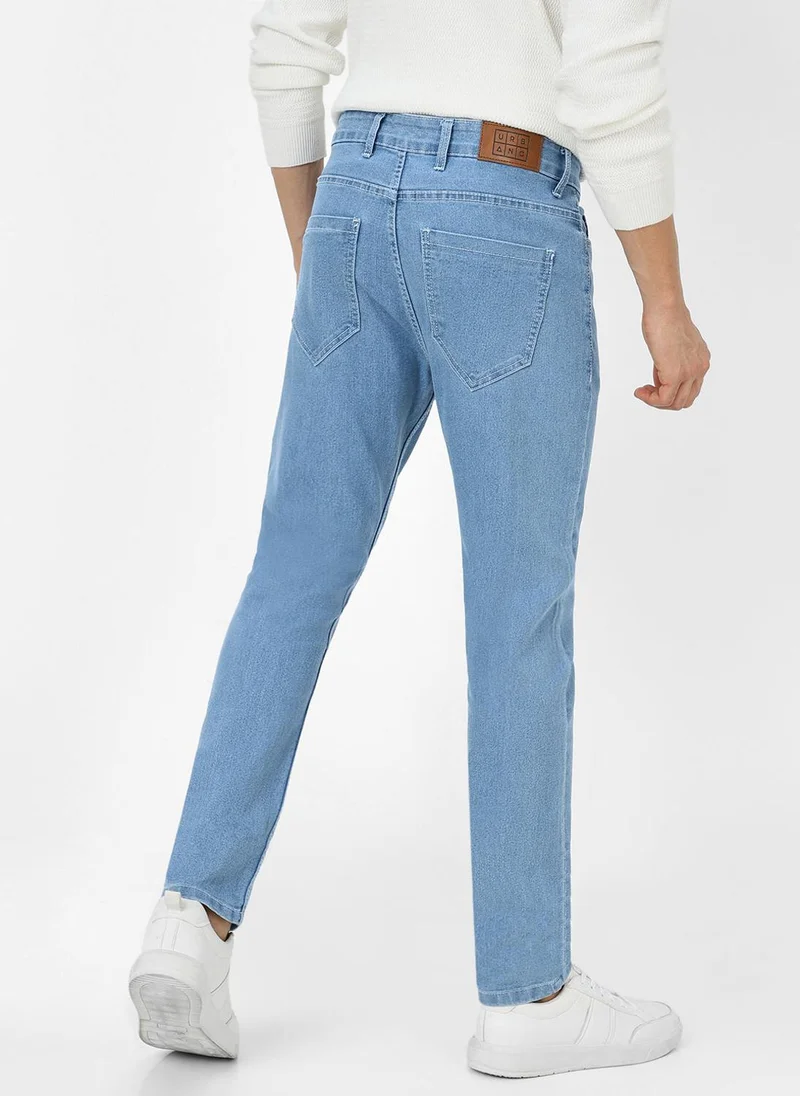 Urbano Fashion  Urbano Fashion Men's Light Blue Slim Fit Denim Jeans Stretchable for Men | Best Price UAE